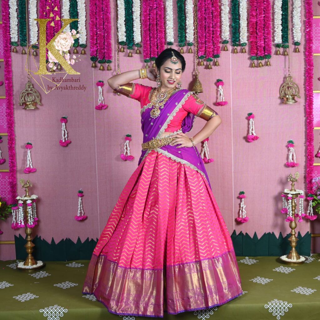 Half Saree Designs From Kadhambari Studio