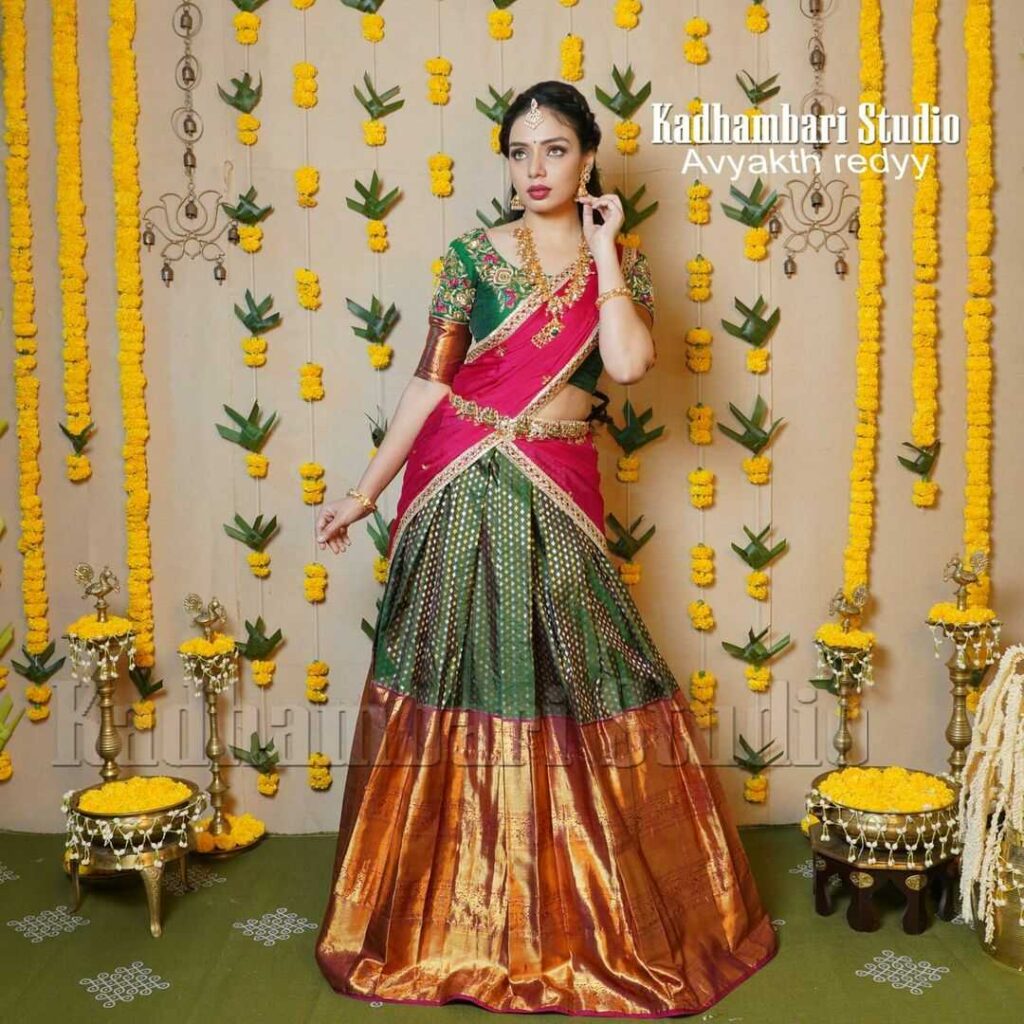 Half Saree Designs From Kadhambari Studio