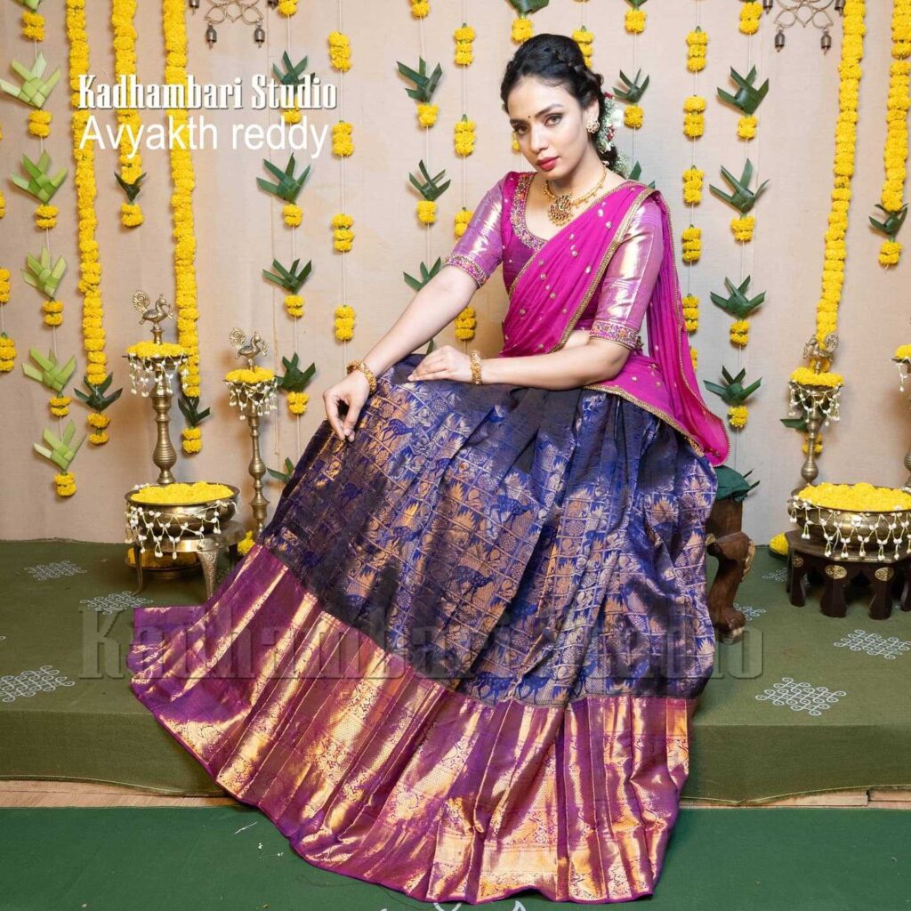 Half Saree Designs From Kadhambari Studio