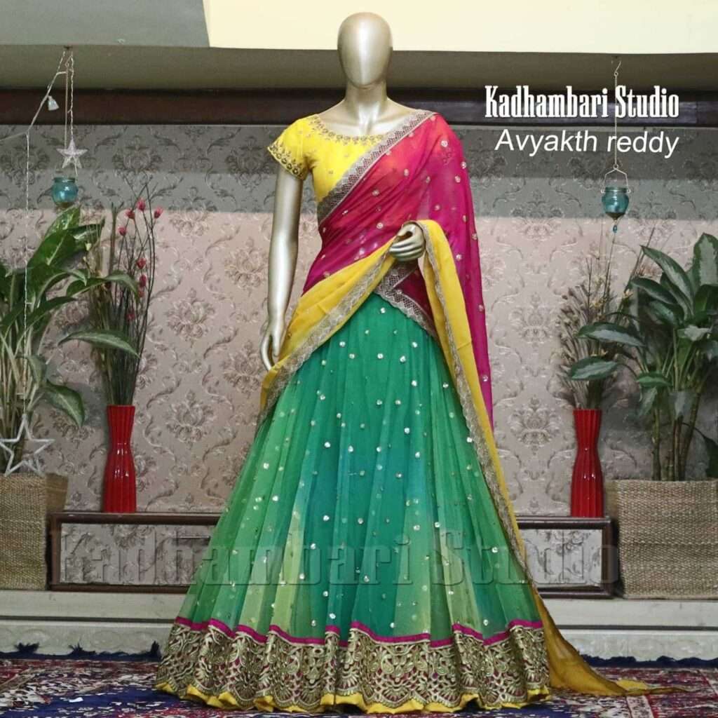 Half Saree Designs From Kadhambari Studio