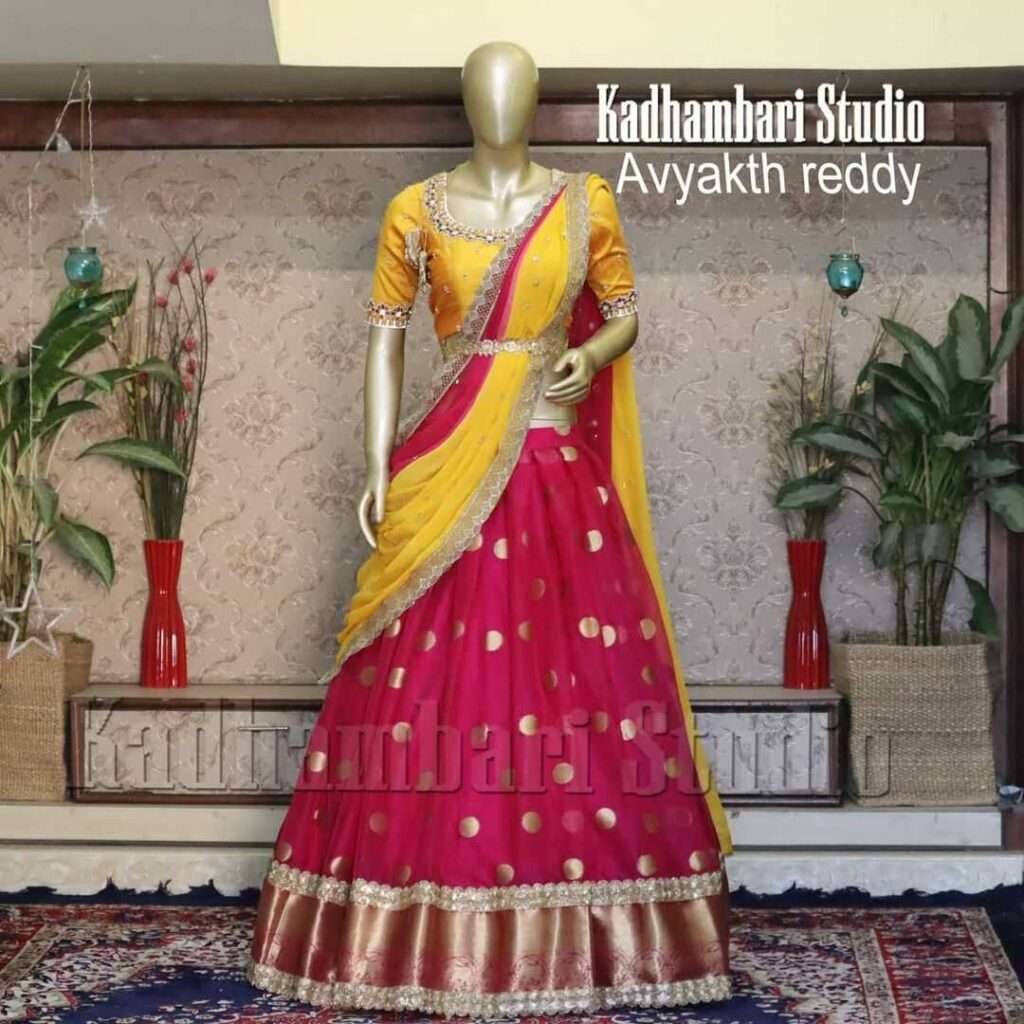 Half Saree Designs From Kadhambari Studio