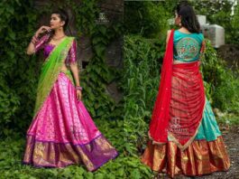 traditional half sarees for weddings