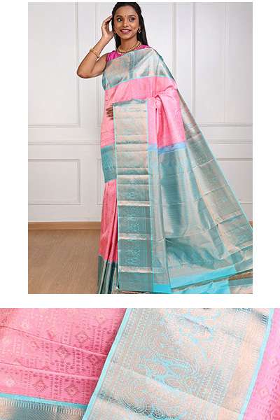 copper zari sarees pothys