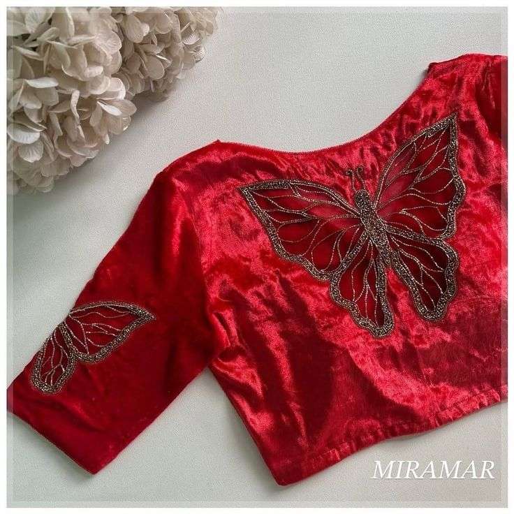 butterfly design blouse