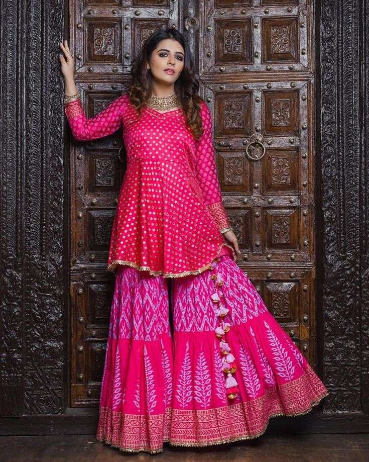 sharara with crop top