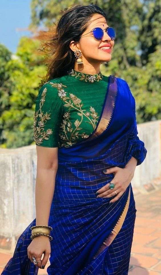 Kanjeevaram saree blouse combinations