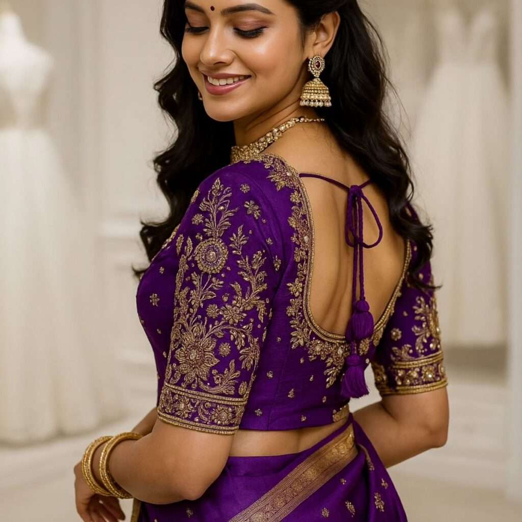 Kanjeevaram saree blouse combinations