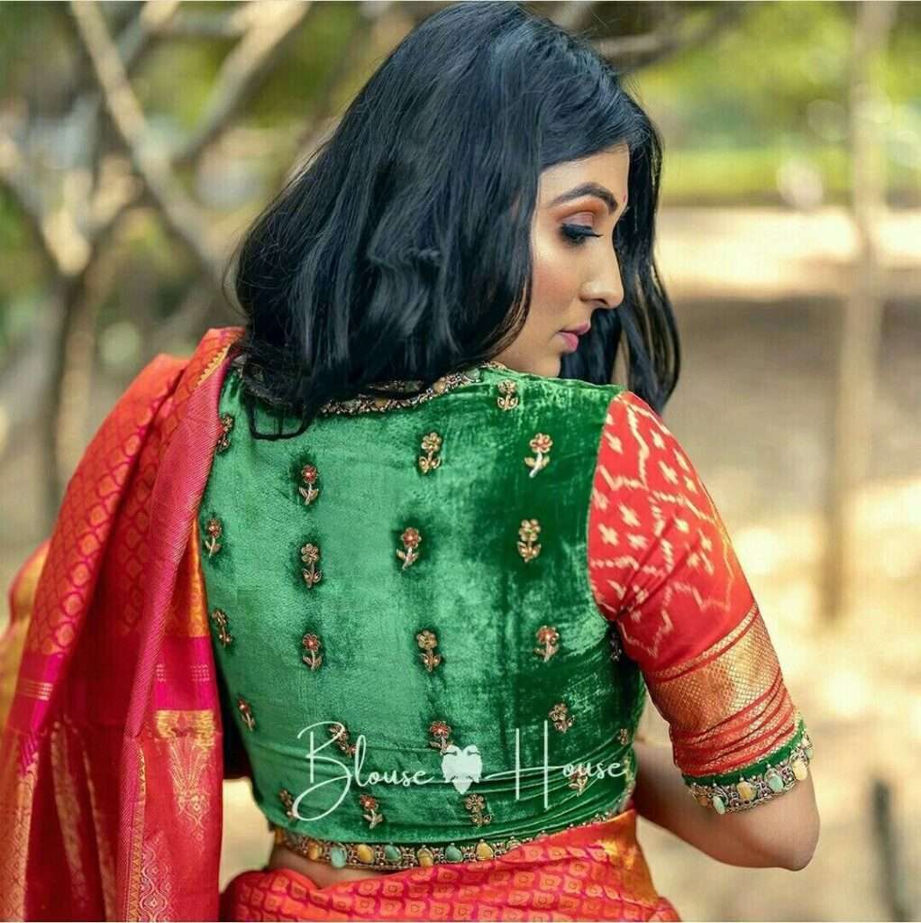 Kanjeevaram saree blouse combinations